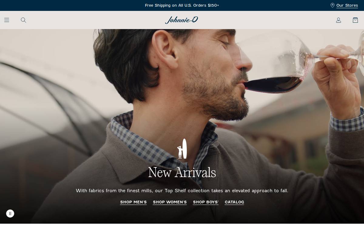Johnnie O website preview