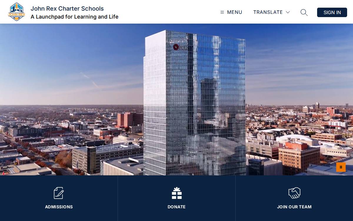 Johnrexschool website preview