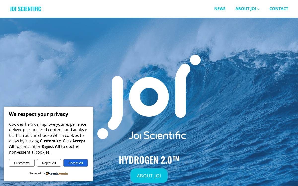 Joi Scientific website preview