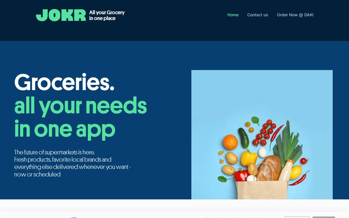 JOKR website preview