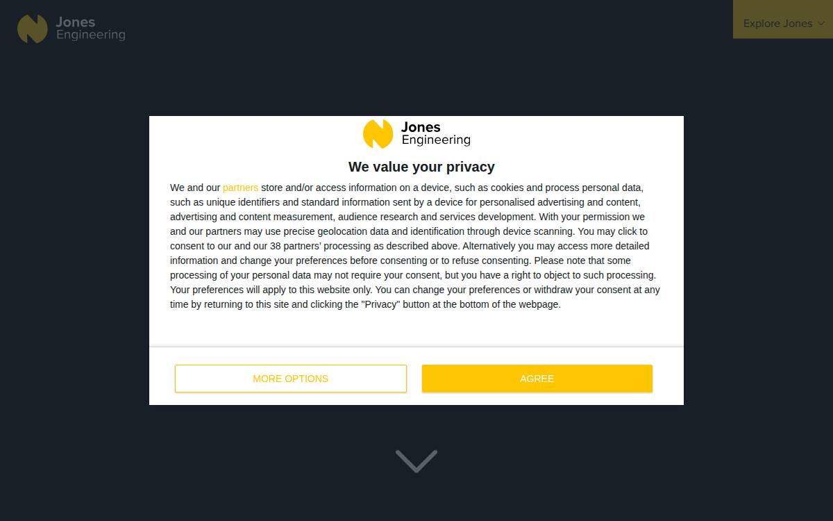 Jones Engineering website preview