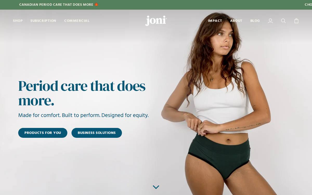 Joni website preview