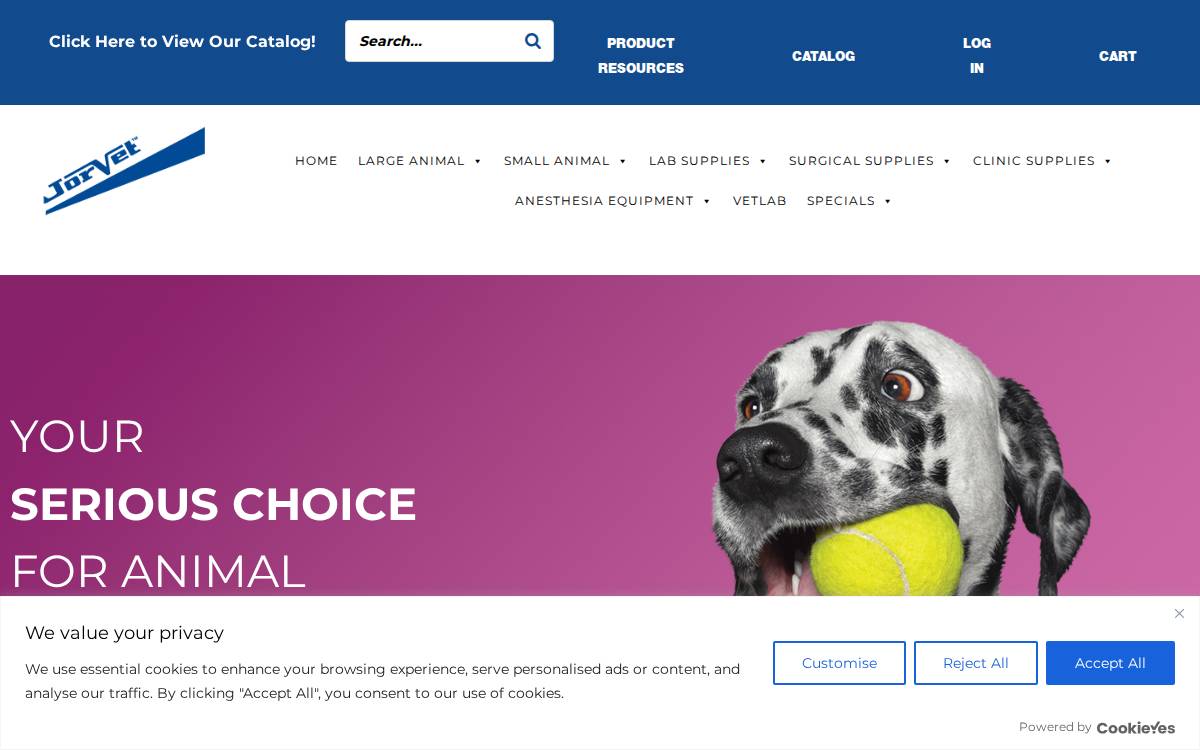 Jorgensen Laboratories website preview
