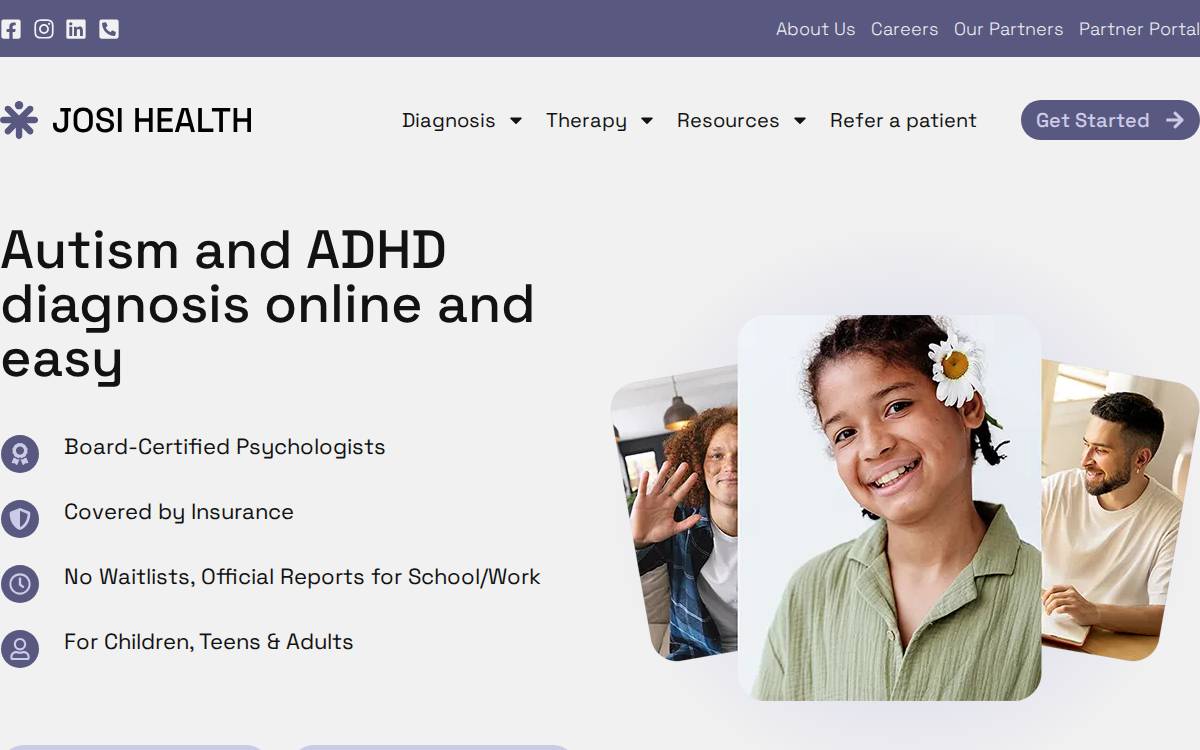 Josi Health website preview