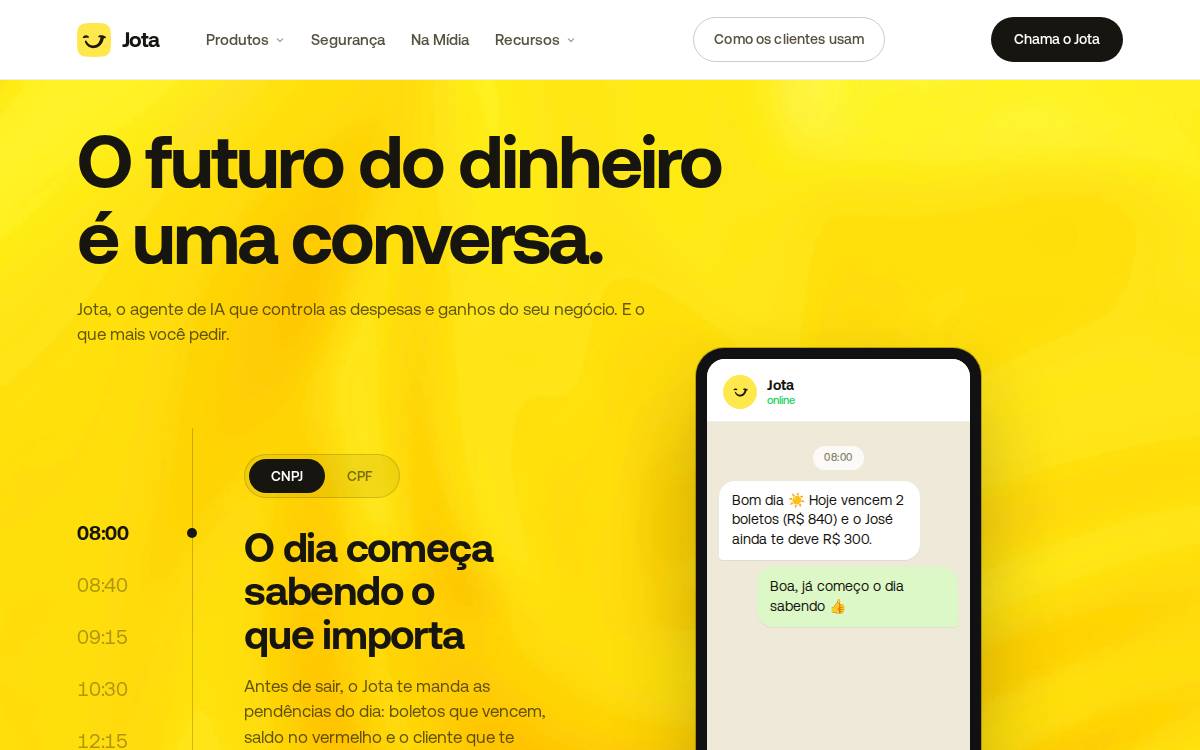 Jota website preview