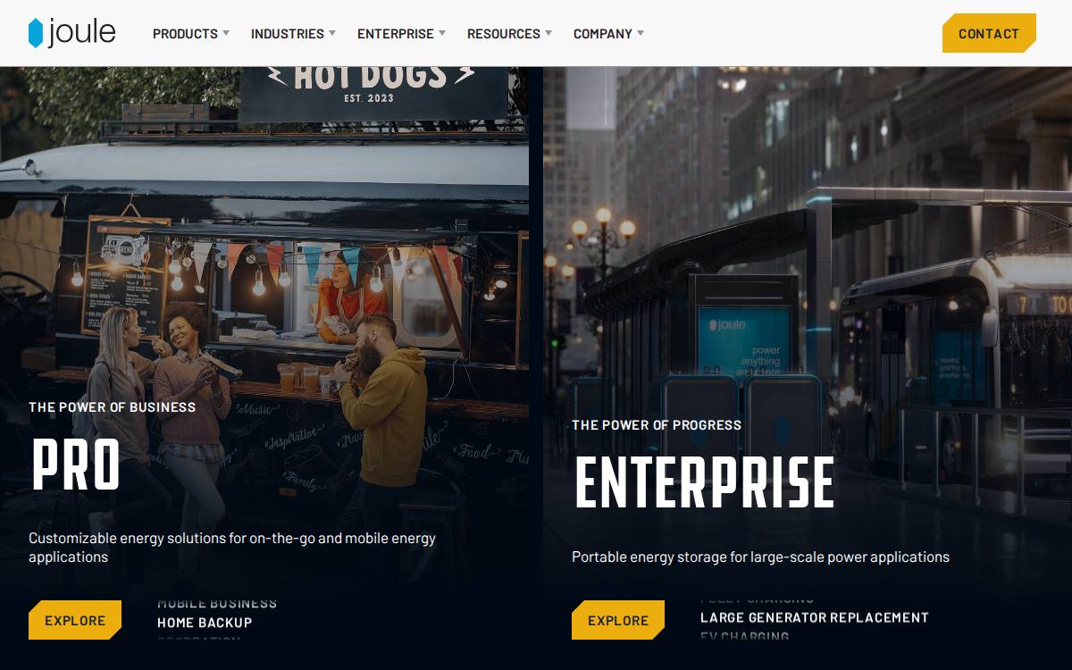 Joule Case website preview