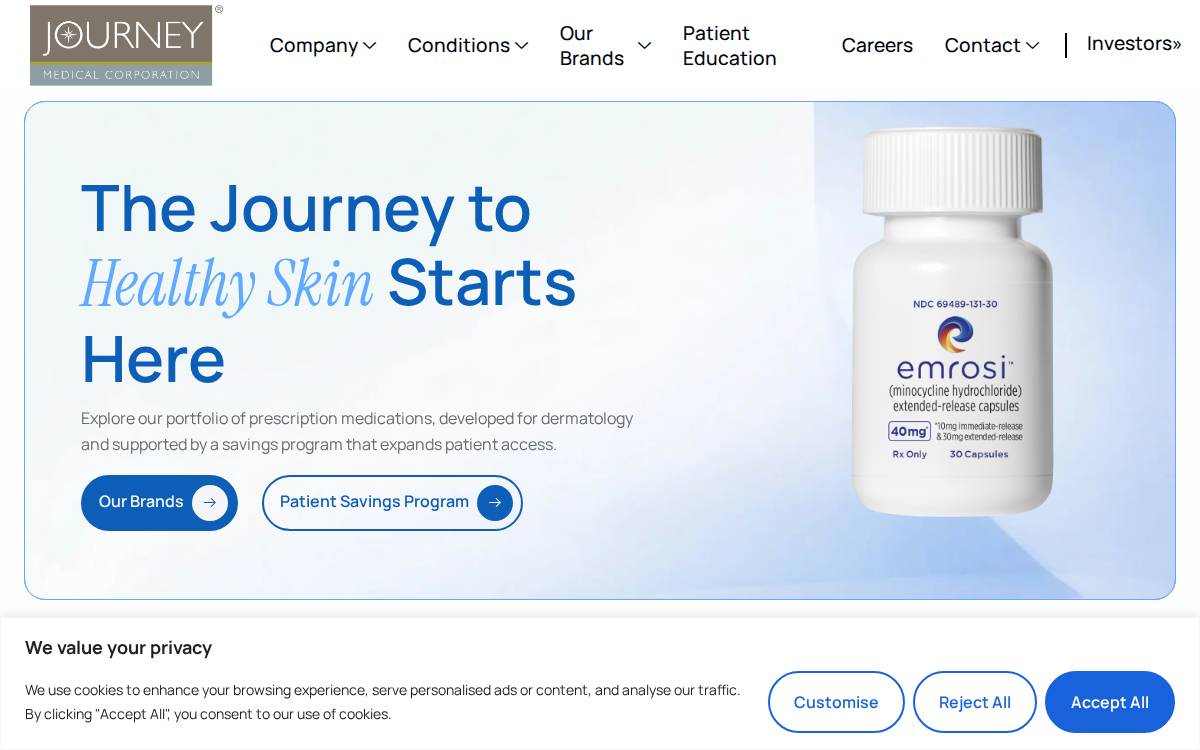 Journey Medical website preview