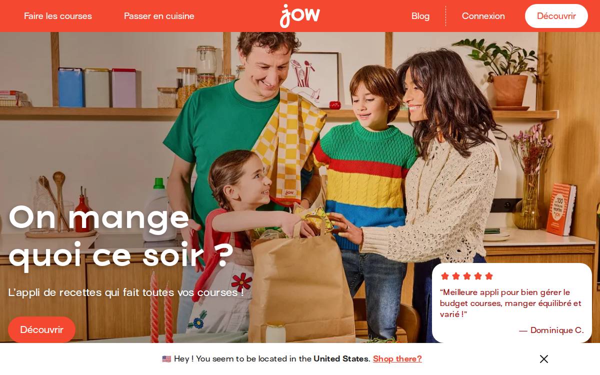 Jow website preview
