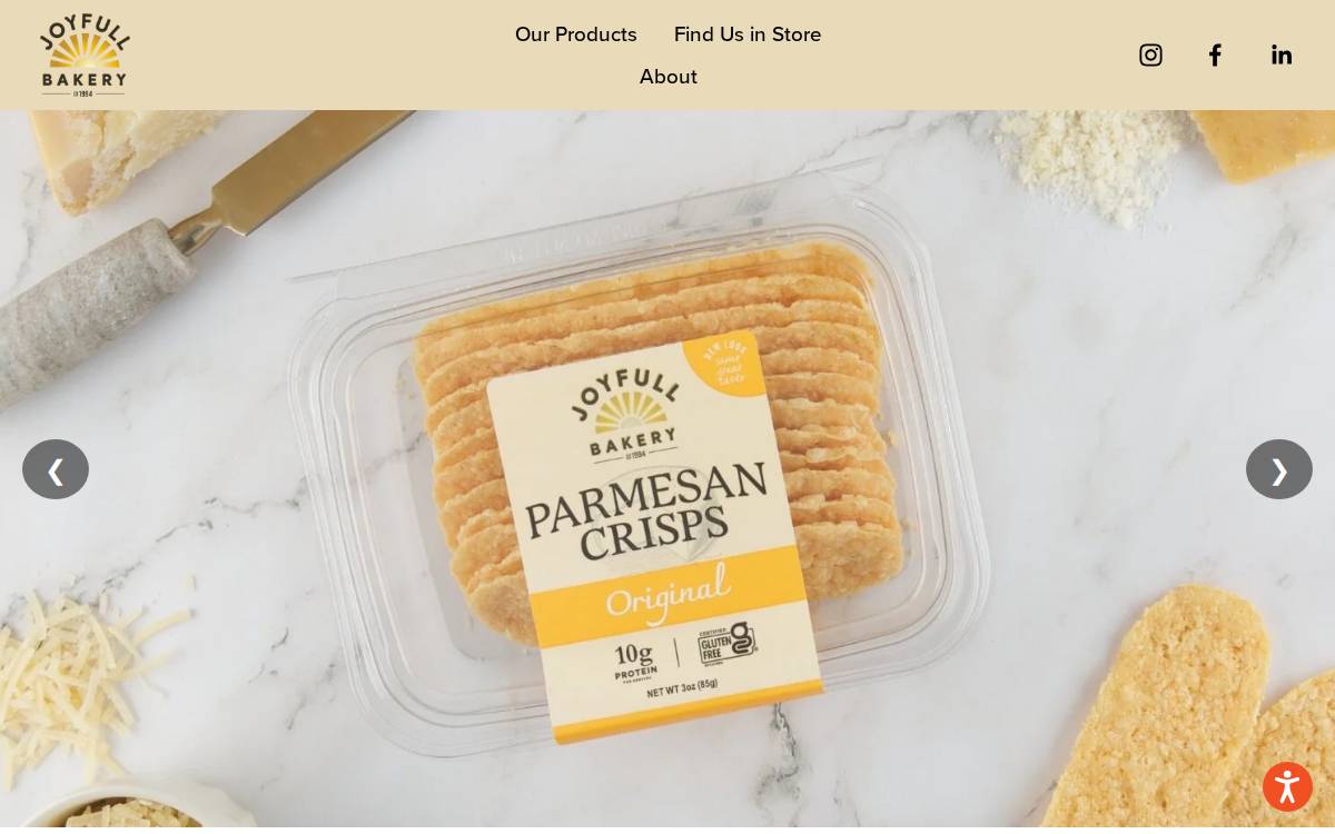Joyfull Bakery website preview