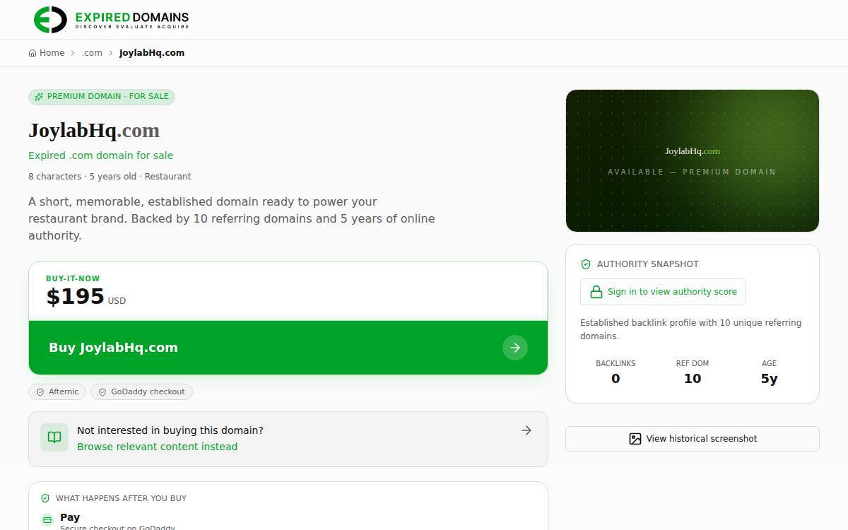 joylab website preview