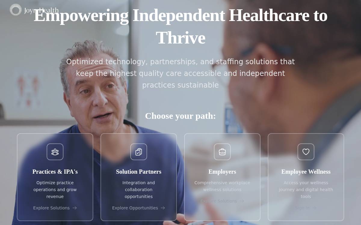Joyn Health website preview