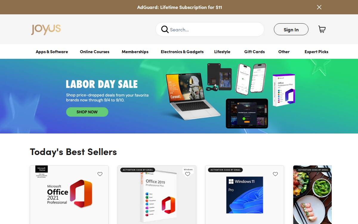 Joyus website preview