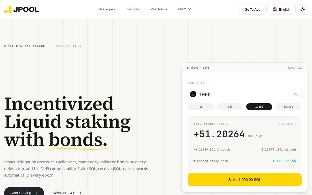 JPool website preview
