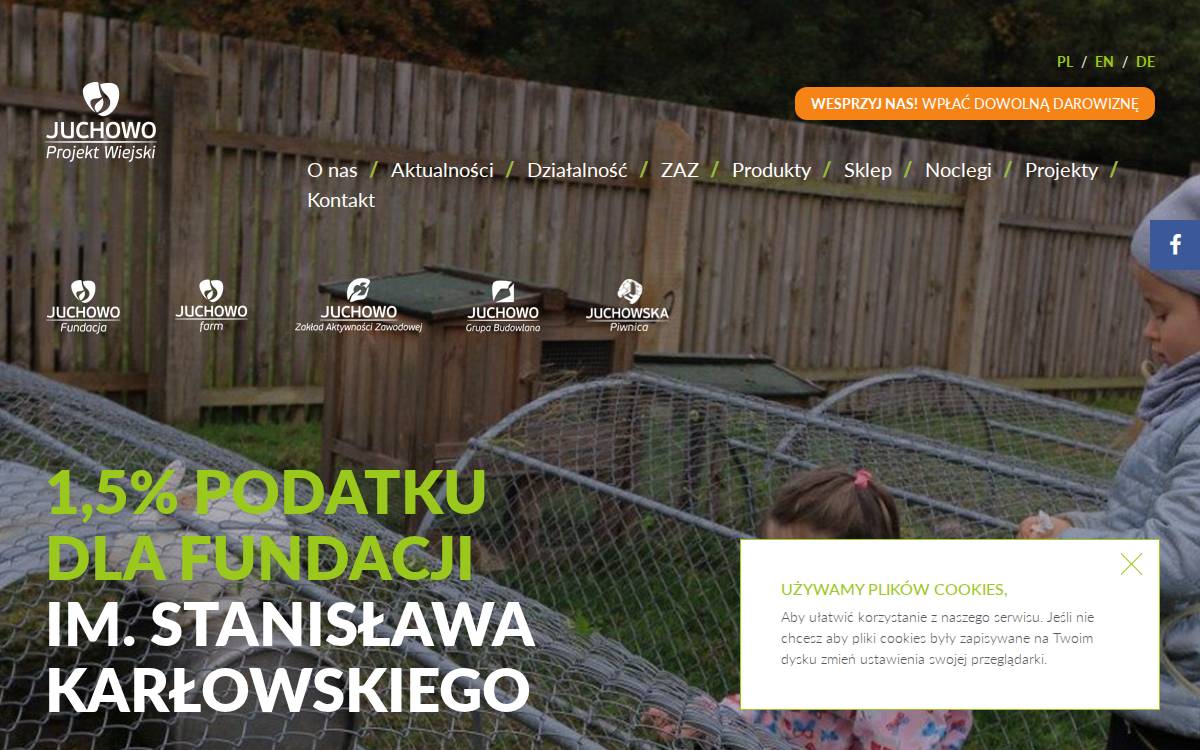 Juchowo Farm website preview