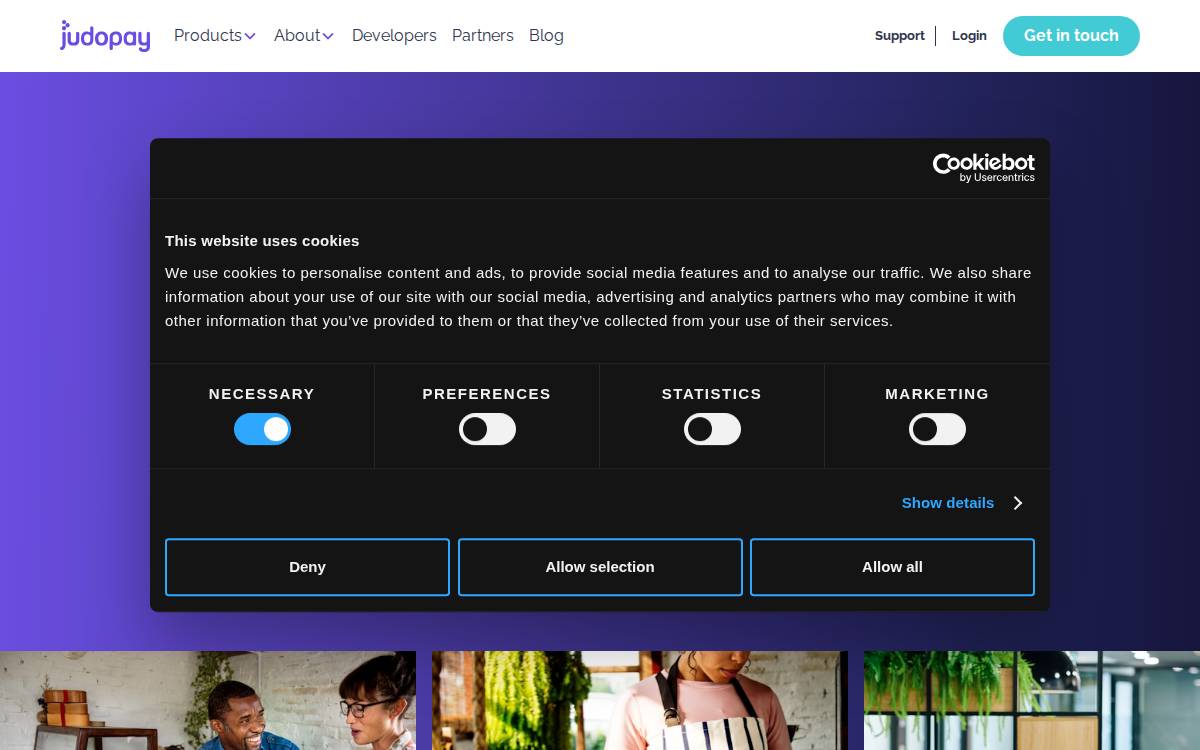 Judopay website preview