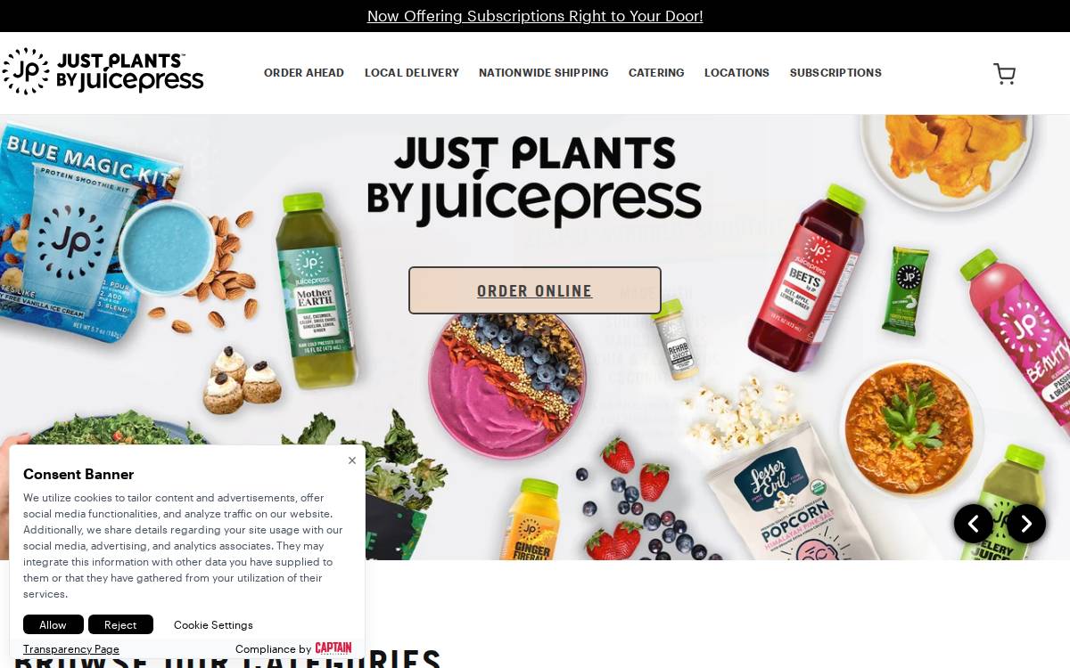 juice press website preview