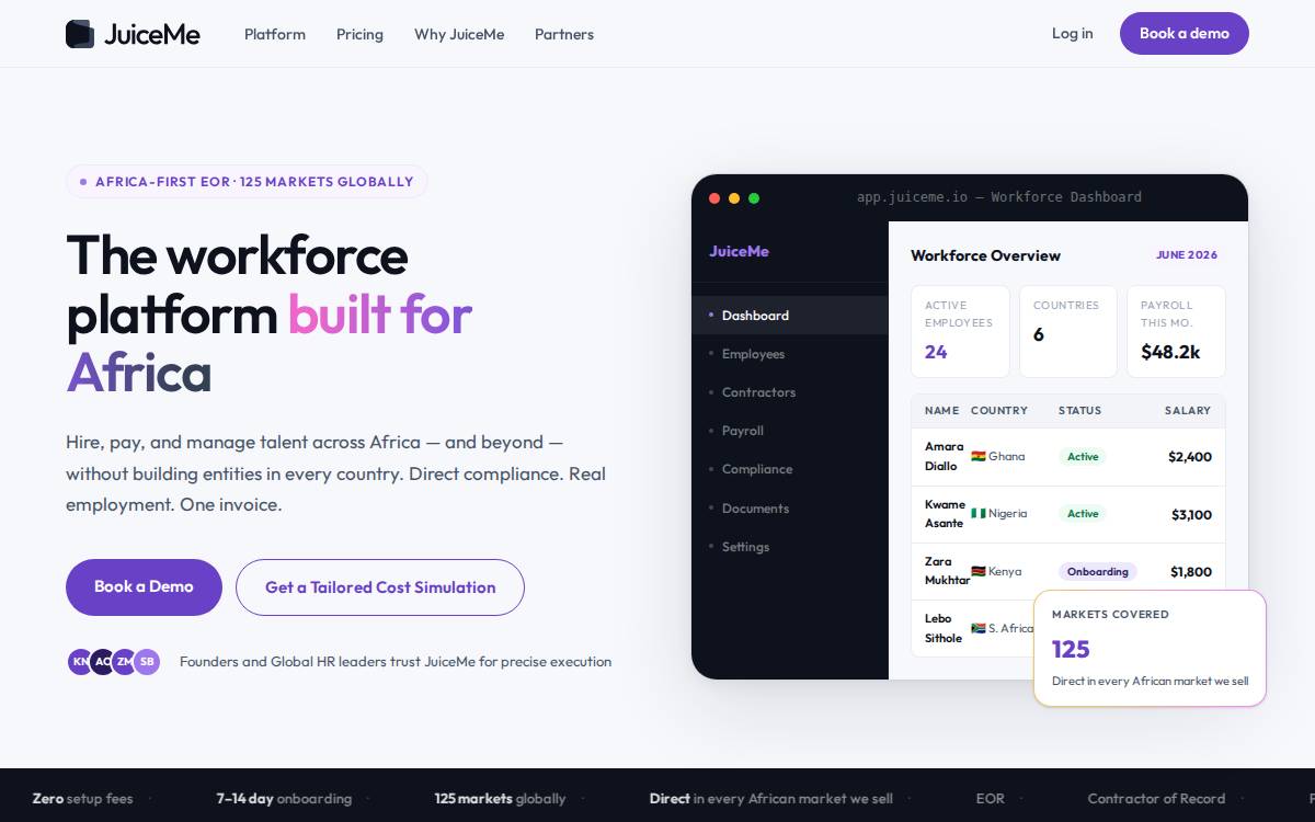 Juiceme website preview