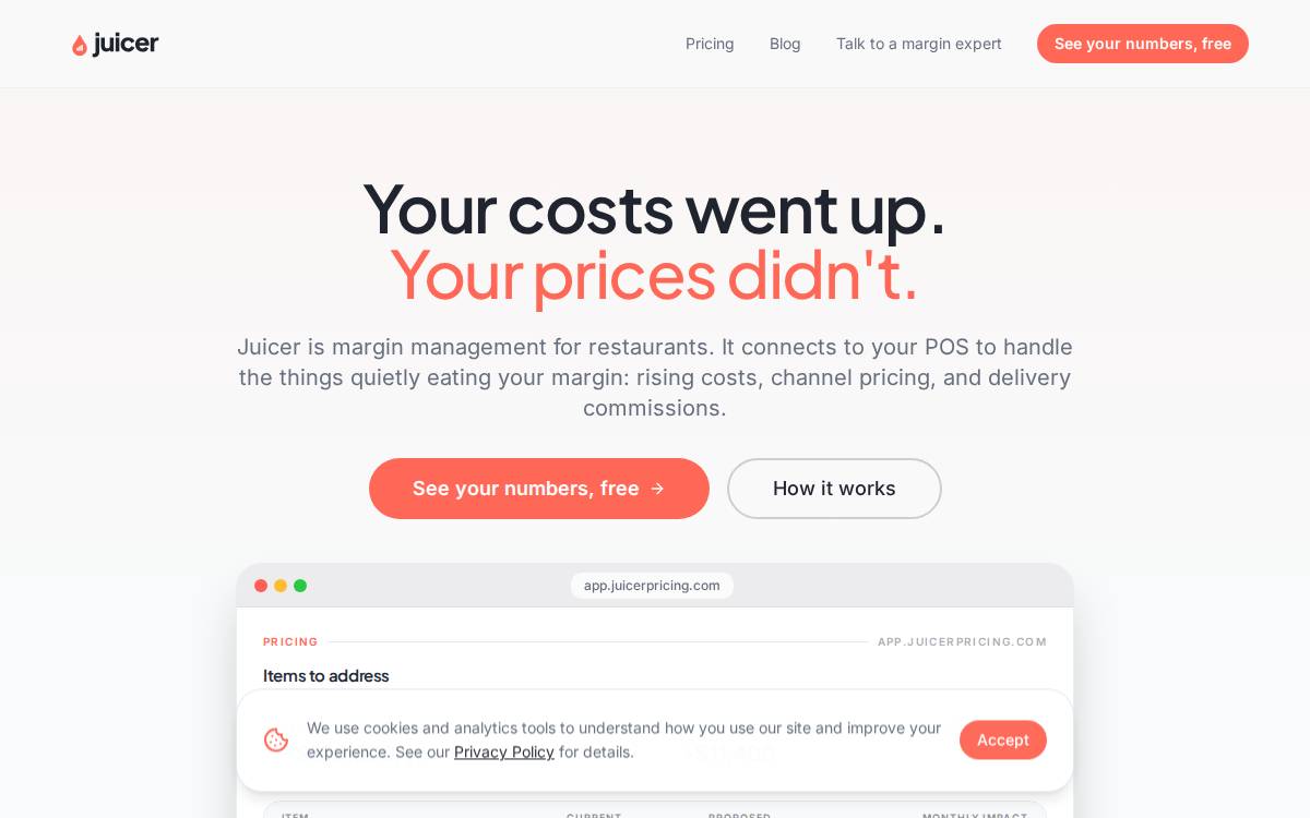 Juicer website preview