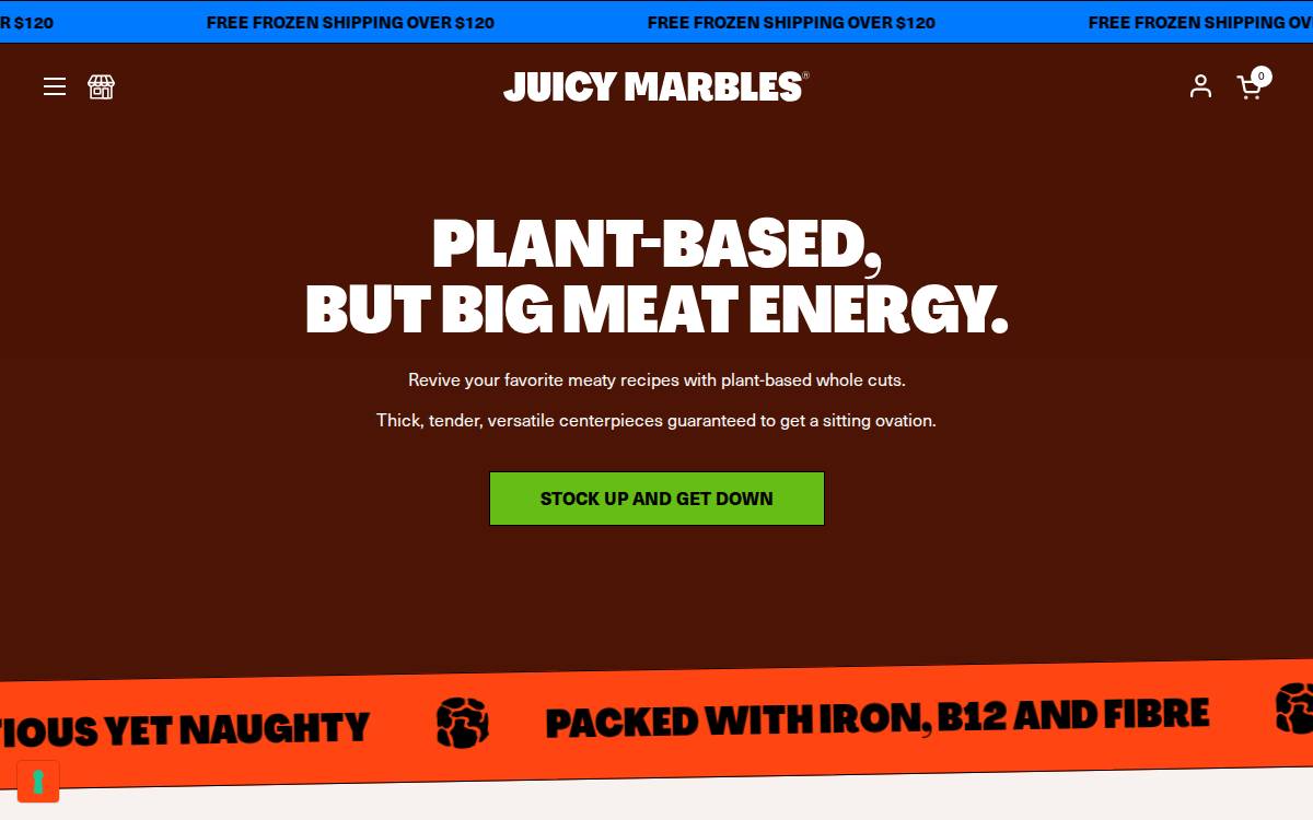 Juicy Marbles website preview