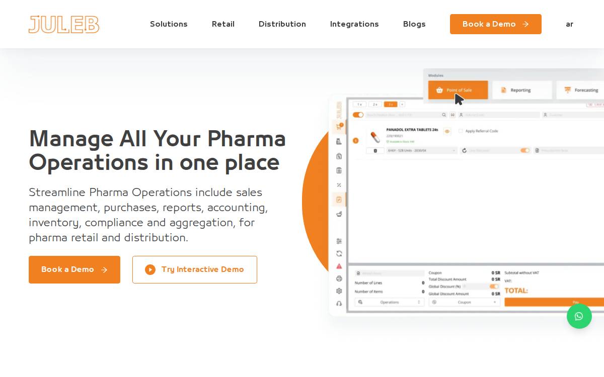 Juleb website preview