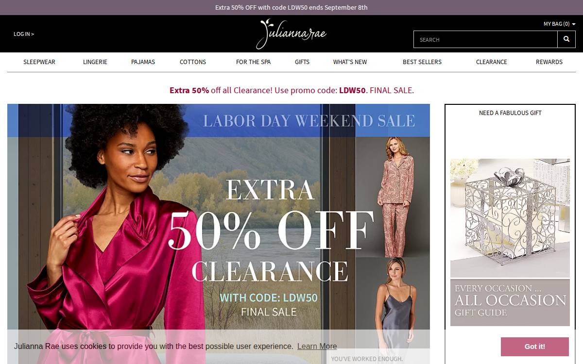 Julianna Rae website preview
