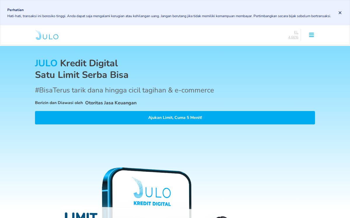 Julo website preview