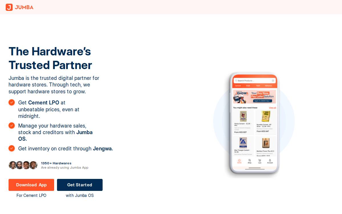 Jumba website preview