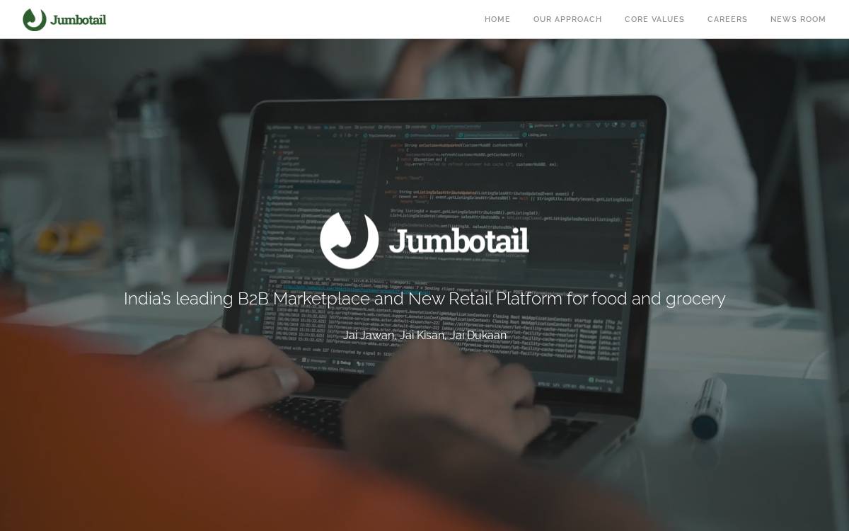 Jumbotail website preview