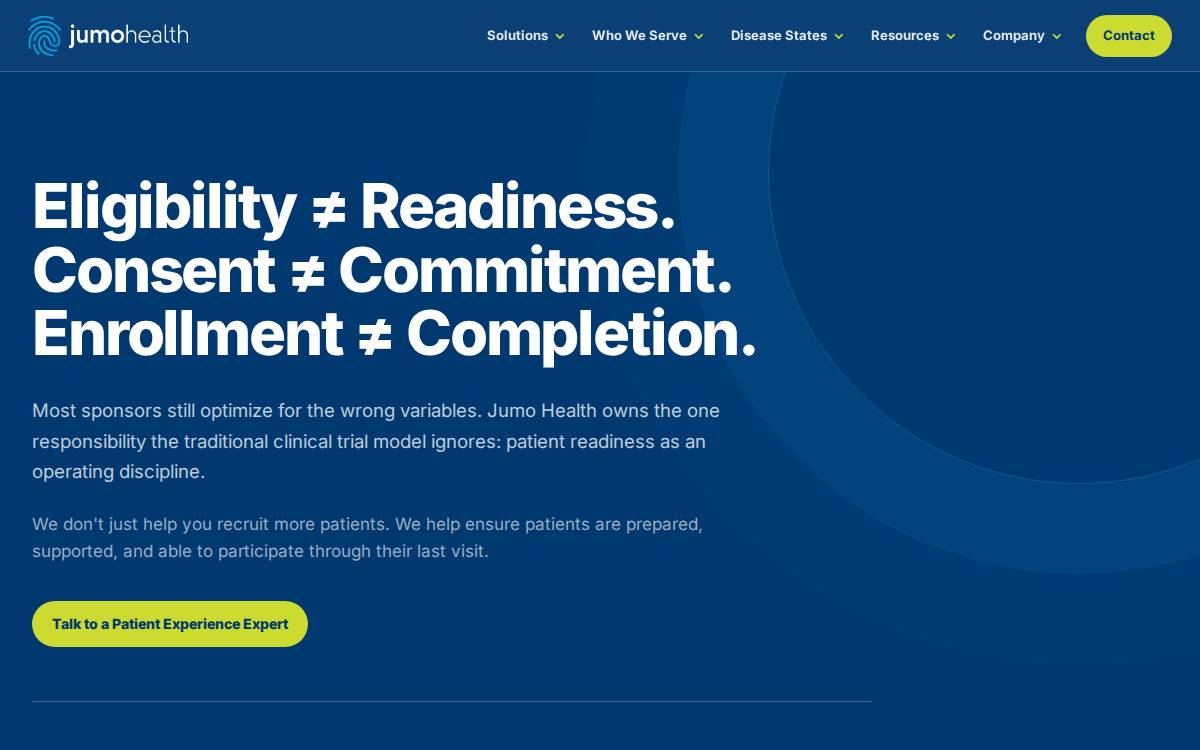 Jumo Health website preview