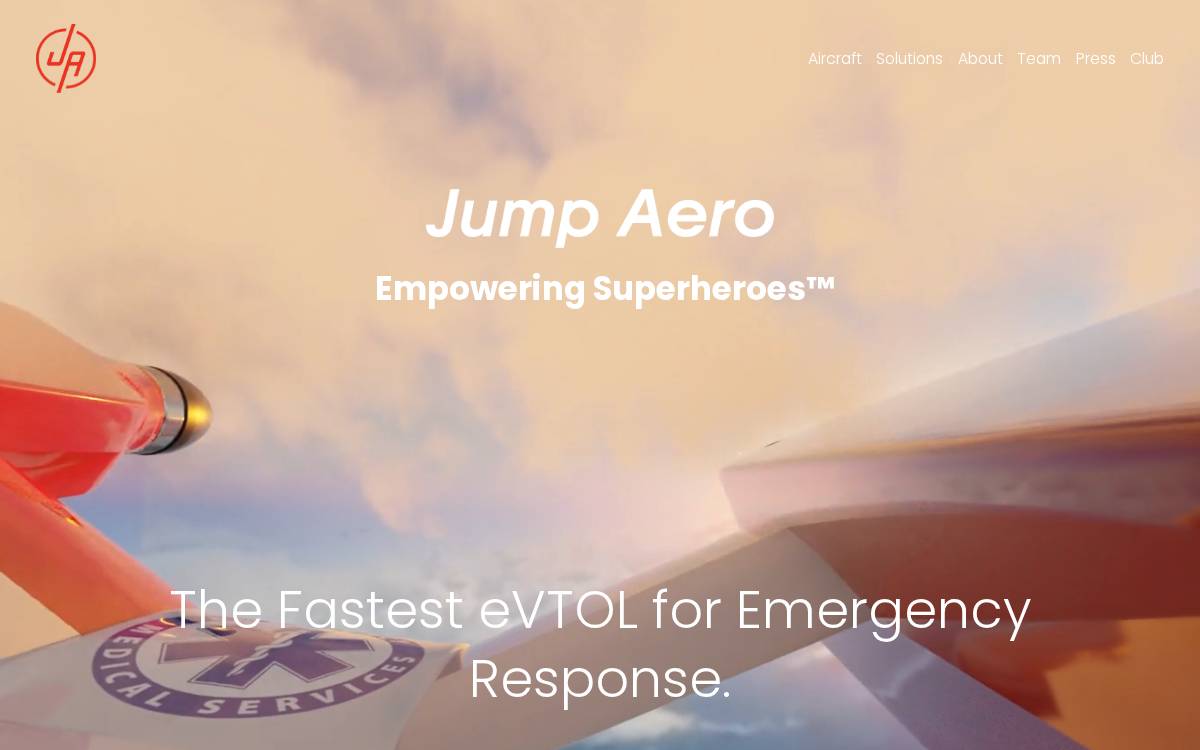 Jump Aero website preview