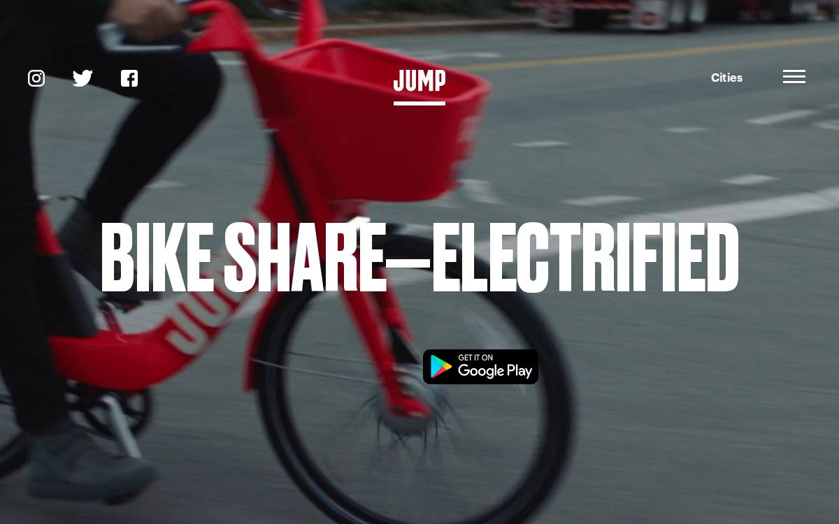 JUMP Bikes website preview