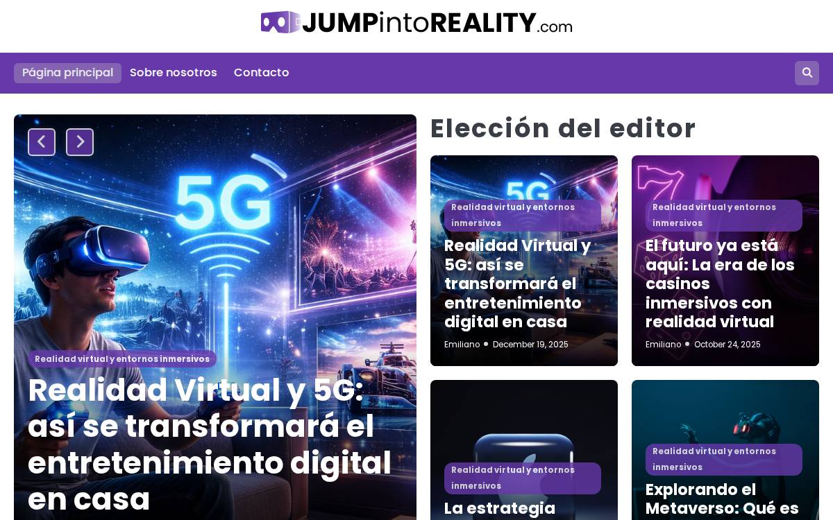 Jumpintoreality website preview