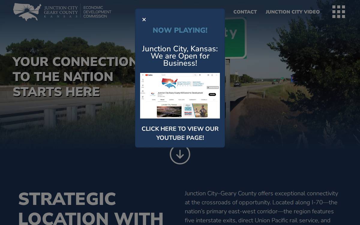 Junction City-Geary County Economic Development Commission website preview