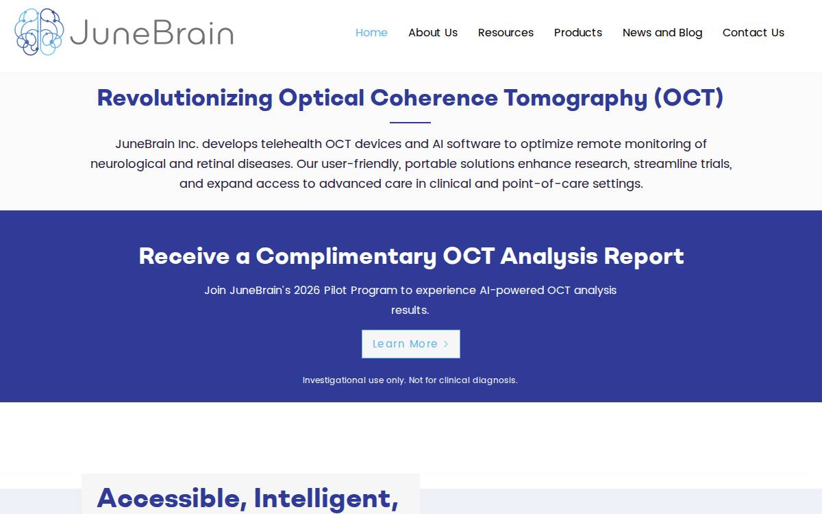 JuneBrain website preview