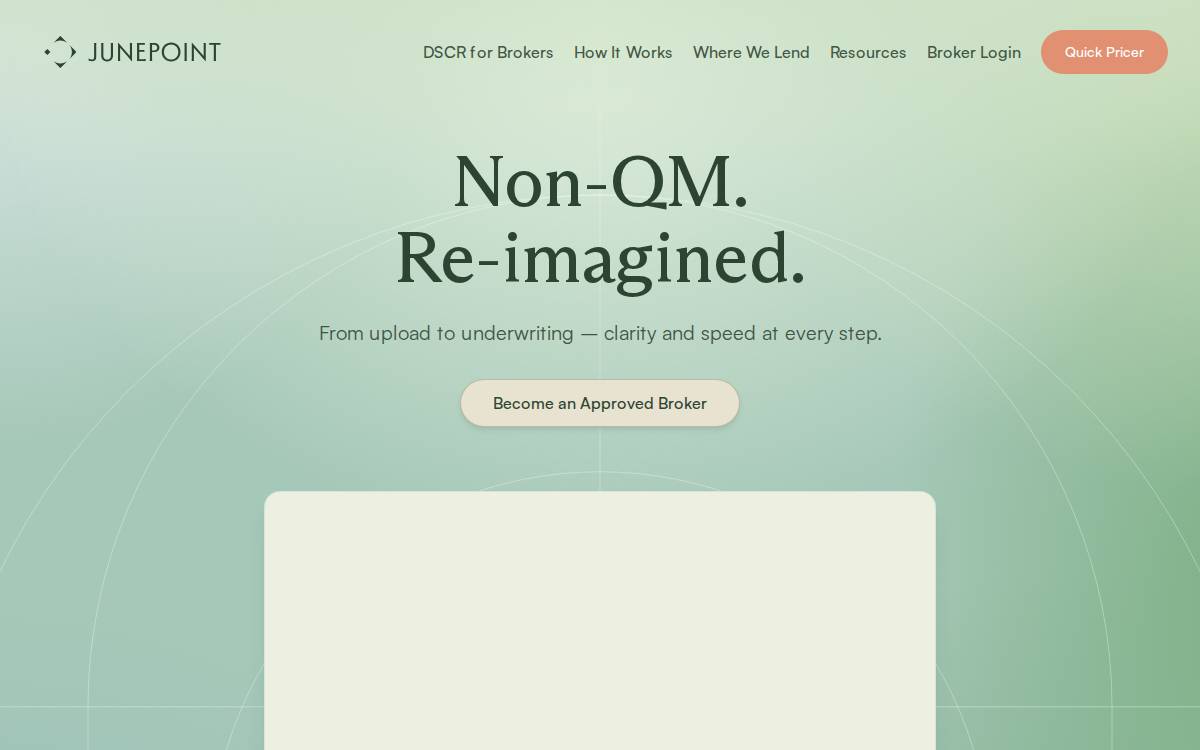 Junepointlending website preview