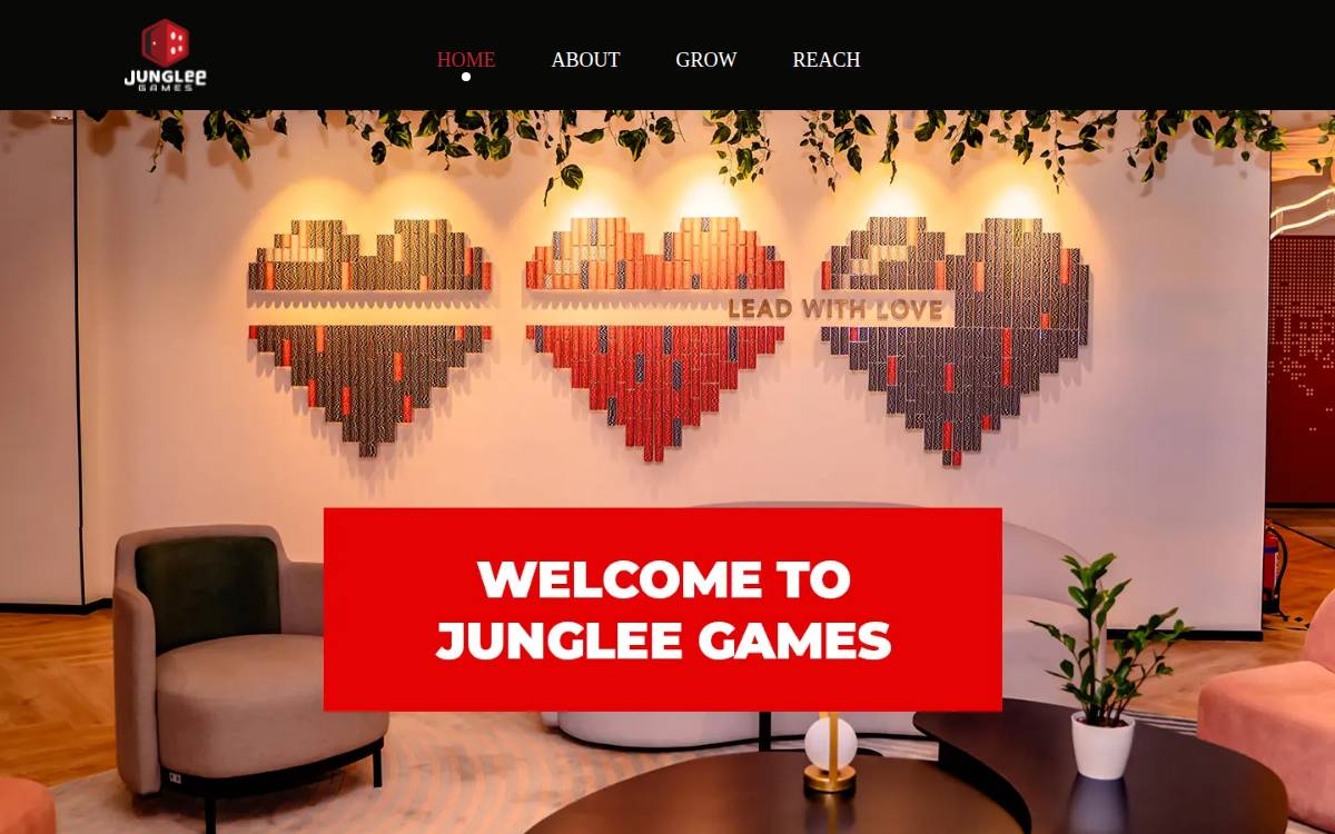 Junglee Games website preview