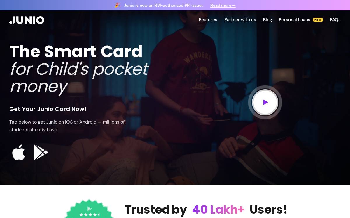 Junio website preview