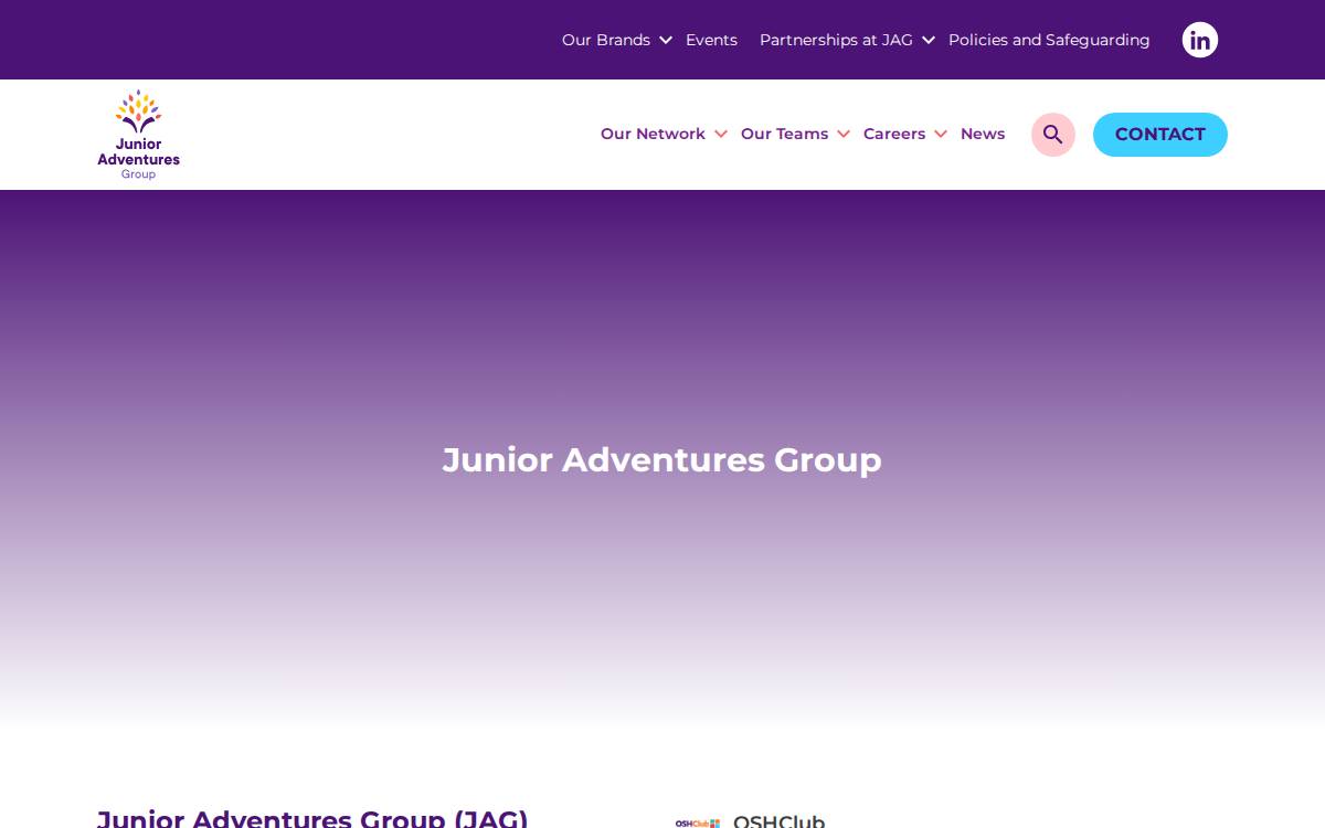 Junioradventuresgroup website preview