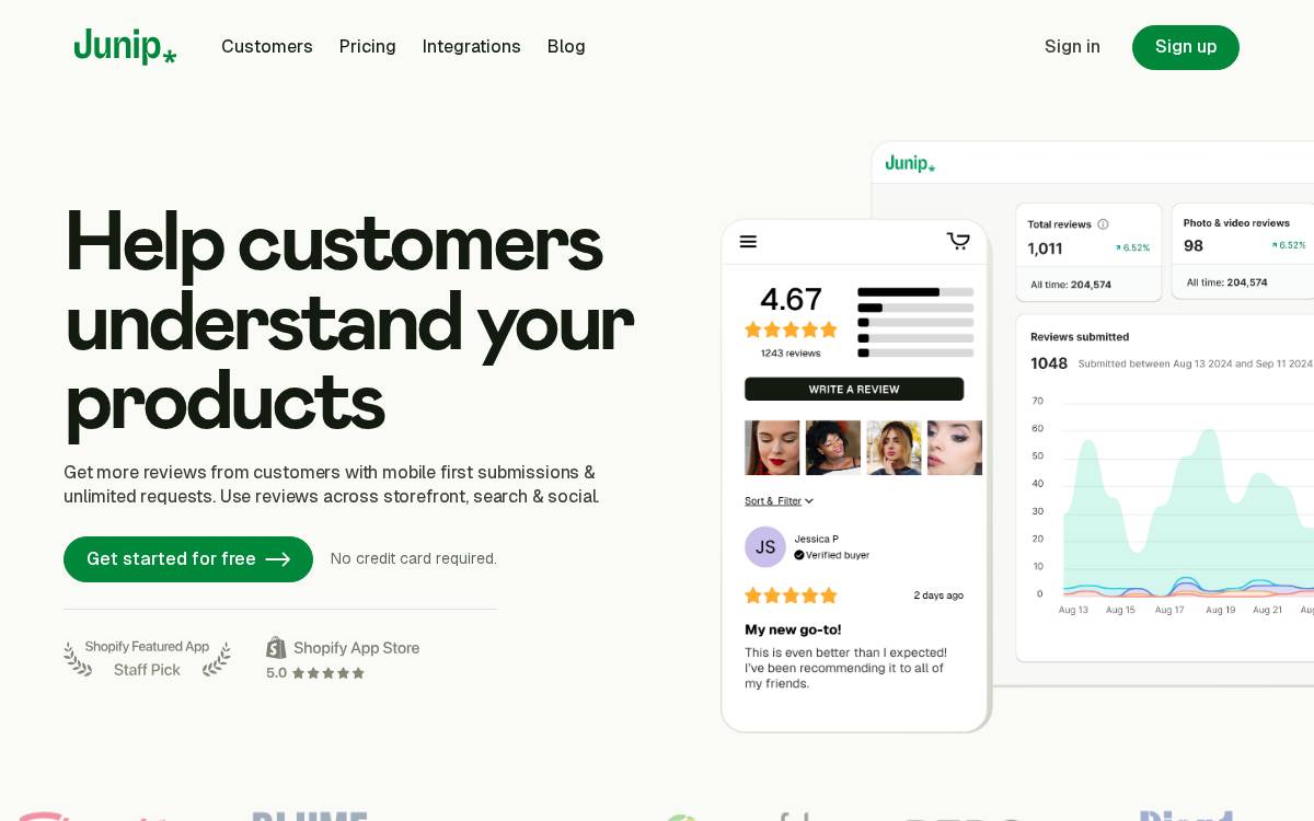 Junip Inc. Website website preview