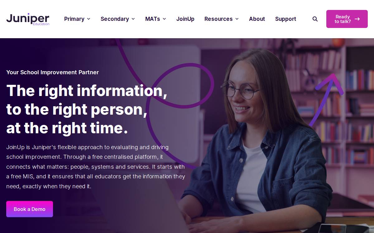 Juniper Education website preview