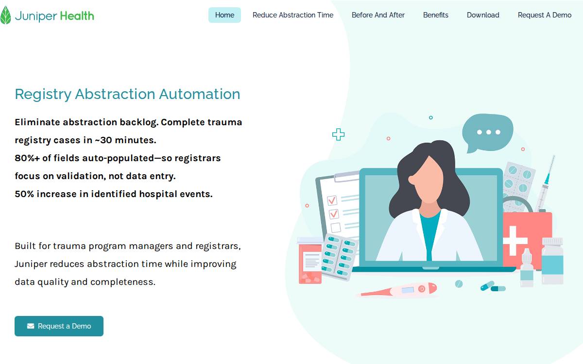 Juniper Health website preview