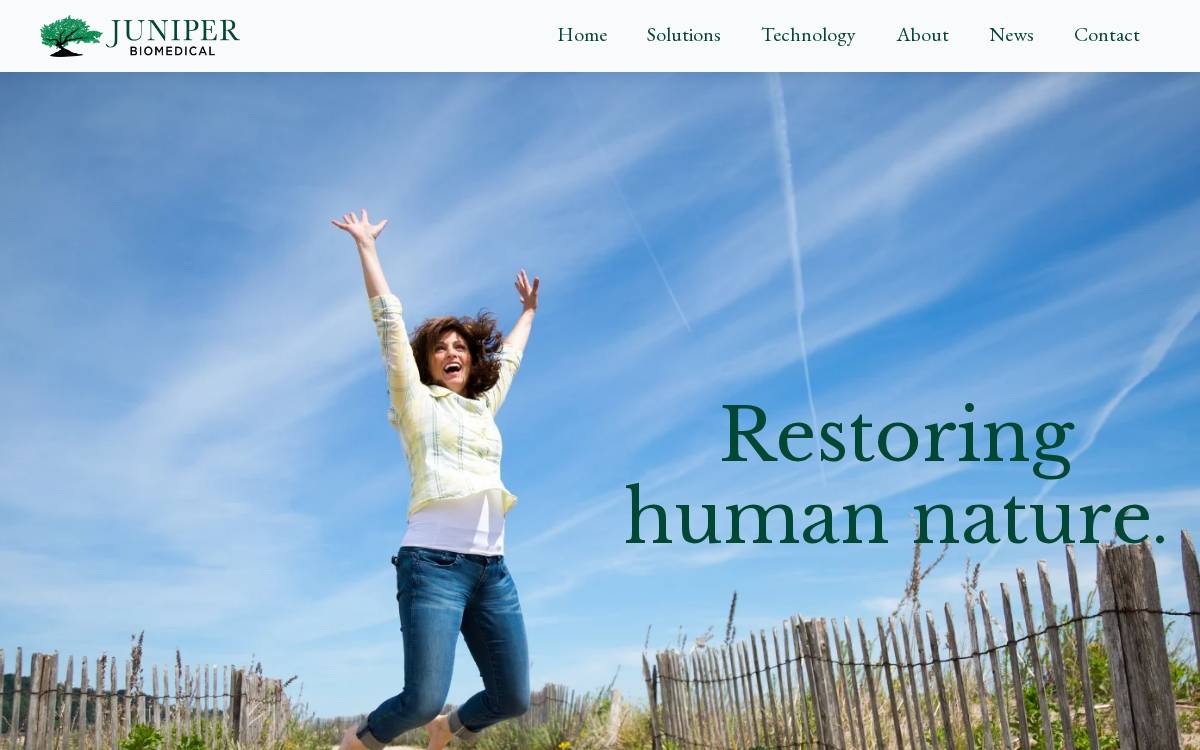 Juniperbiomedical website preview