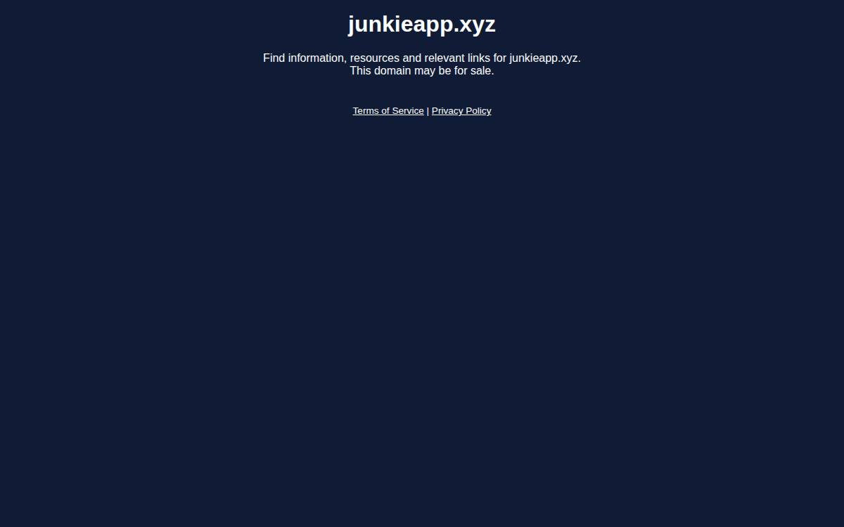 Junkie website preview
