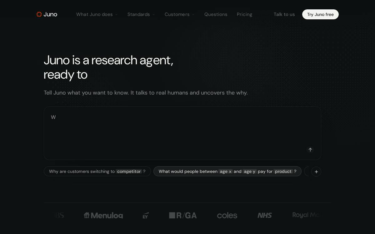 Juno website preview