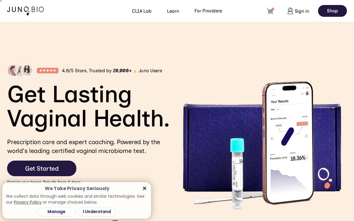 Juno Bio website preview