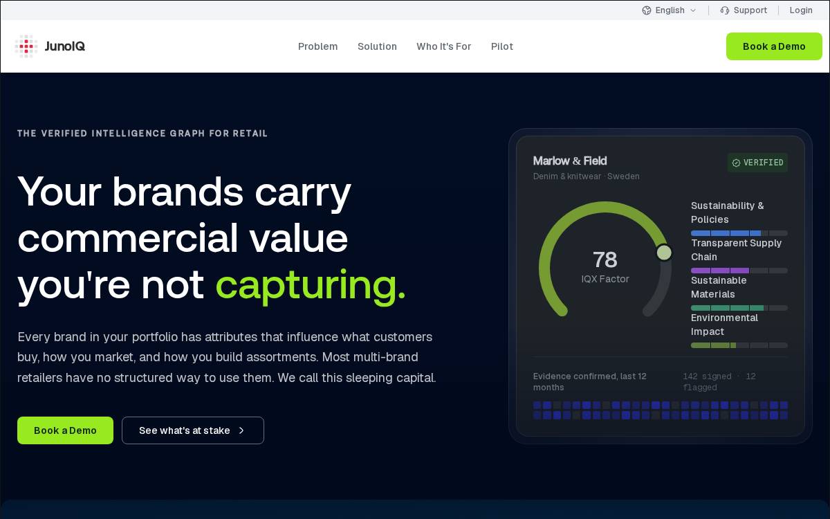 Junoiq website preview