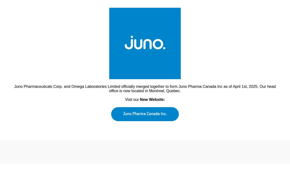 Junopharm website preview