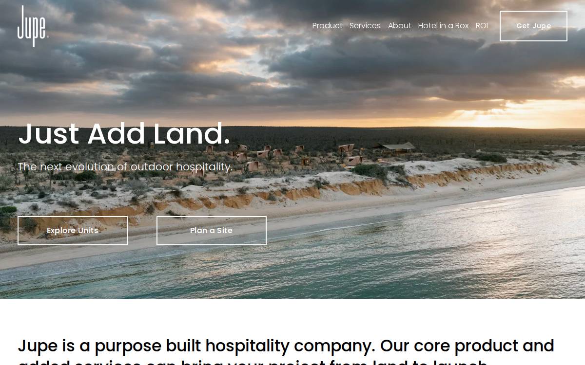 Jupe website preview