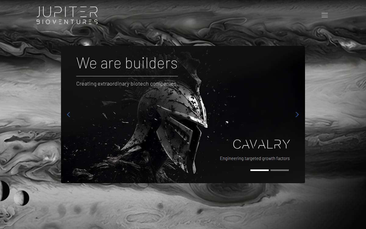 Jupiter Bioventures website preview