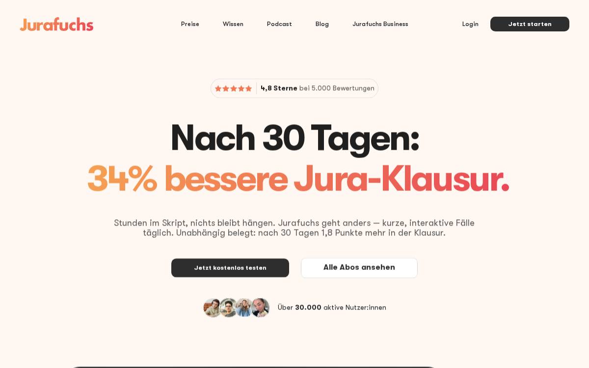 Jurafuchs website preview